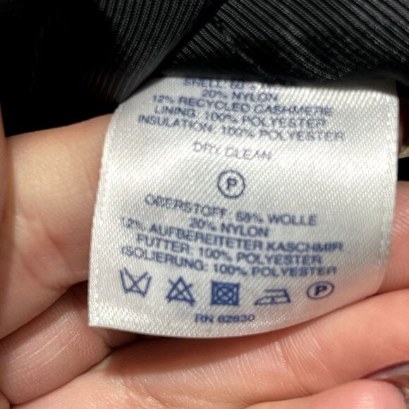 Land's End‎ Womens Insulated Peacoat Coat Size 2P Wool Cashmere Blend Black NWT - Picture 8 of 14